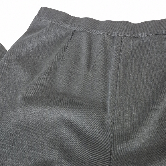Ming Wang High Rise Straight Leg Black Knit Elastic Waist Pull-On Pants - Size L - Picture 8 of 13
